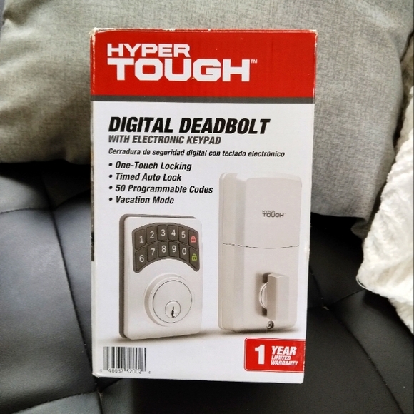 HYPER TOUGH Digital Deadbolt: Electronic Keypad/Keyless Entry/Easy Install/NEW - Picture 3 of 4